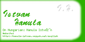 istvan hanula business card